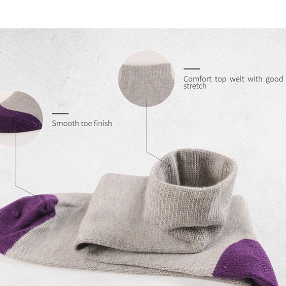 Unisex Grey Crew Athletic Boot Socks Women M Men L Basic Essential Casual Dress - Picture 10 of 14